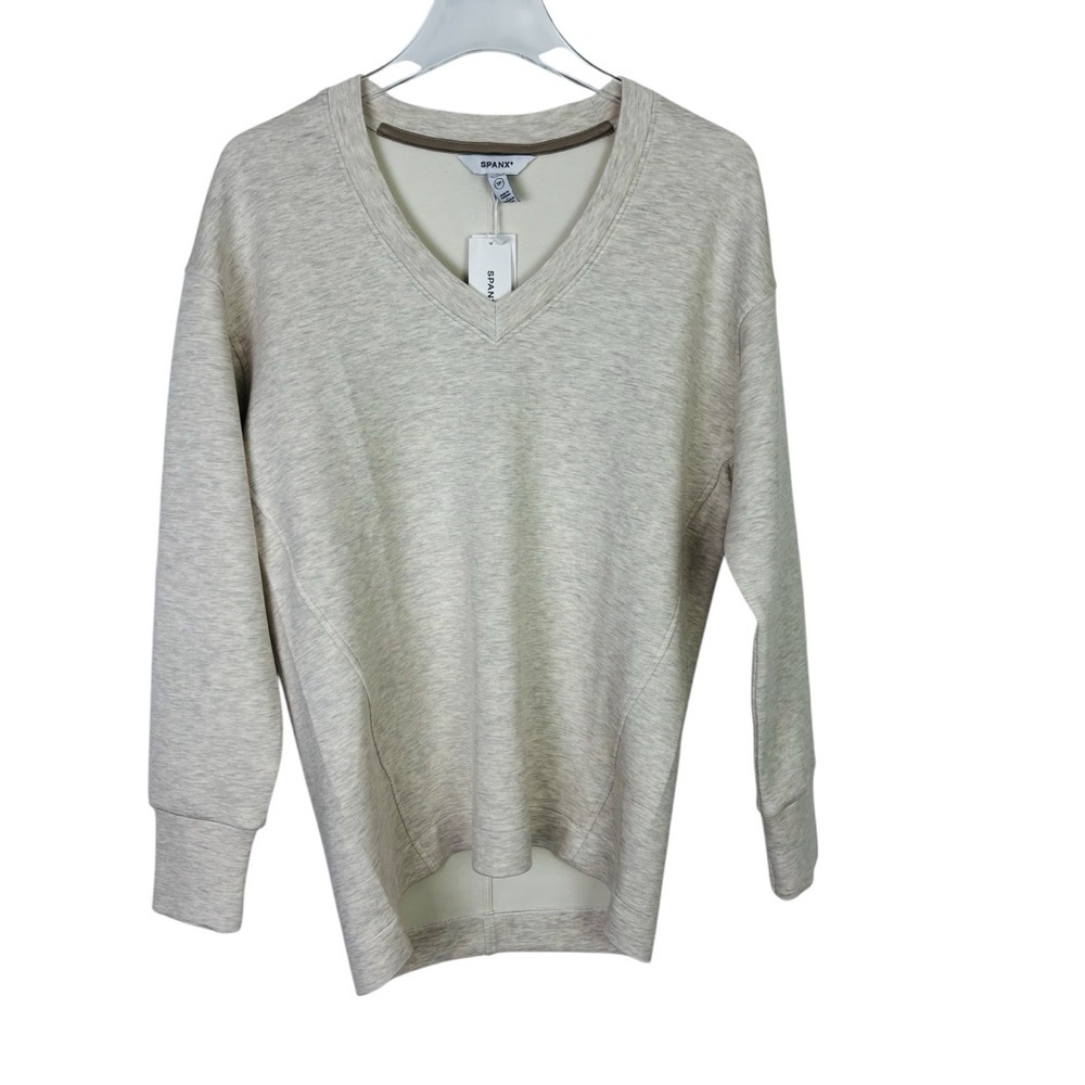 Spanx NWT Brushed Air Essentials Tunic Heather Cream Size XS